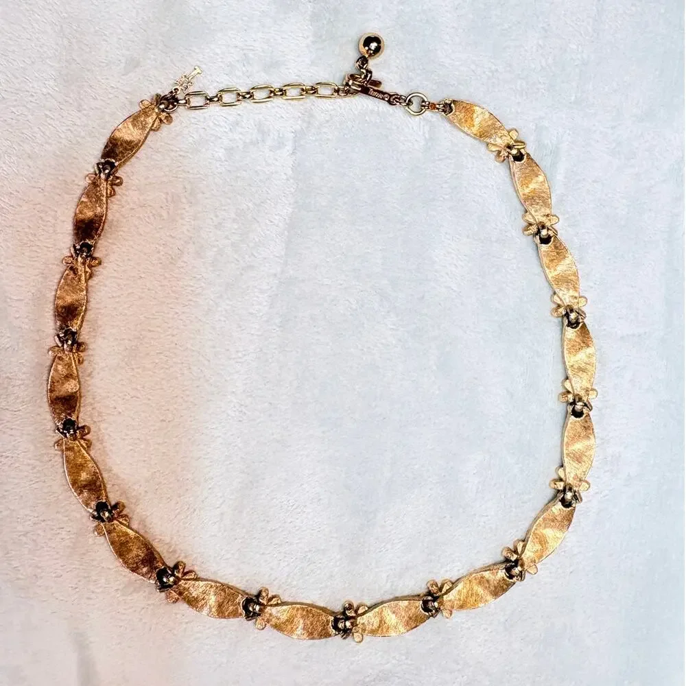 Crown Trifari Cast Ribbon Floral Necklace • c.1958–64 • Birthday Ribbon